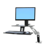 ERGOTRON WorkFit-A with Suspended Keyboard, HD, 5" and WS, Polished Aluminum,stol.drř./prac. stanice/monitor,klav.deska