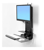 ERGOTRON PATIENT ROOM, VL18 STS WM,BLACK,systém držáků na zeď, monitor (all in one), klávesnice, myš,prac.plocha