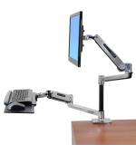 ERGOTRON WF-LX, POLISHED, WorkFit-LX, Sit-Stand Desk Mount System, stolní držák pro monitor (max 42") a klávesnici