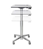 ERGOTRON LEARNFIT™, ADJUSTABLE STANDING DESK, CLEAR ANODIZED, pracovní pojízdný stolek, k sezení i stání