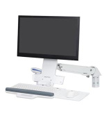 ERGOTRON StyleView® Sit-Stand Combo Arm (white),nástěnný držák do lišty LCD, klávesnice+ myš,sklopný, bílá