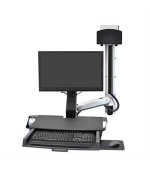 ERGOTRON StyleView® Combo System with Worksurface, Small CPU Holder (aluminum), držák na zeď, monitor/pc/myš/klávesnice
