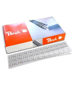 PEACH vazací hřbet drátěný, 3:1" Easy-Wire, 34 smyček, A4, 8mm, 100ks, stříbrný