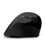 CONNECT IT FOR HEALTH ergonomická vertikální myš, (+ 1x AA baterie zdarma), bezdrátová, ČERNÁ