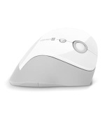 CONNECT IT FOR HEALTH ergonomická vertikální myš, (+ 1x AA baterie zdarma), bezdrátová, BÍLÁ