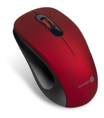 CONNECT IT "MUTE" bezdrátová optická tichá myš, USB, (+ 1x AA baterie zdarma), červená