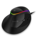 CONNECT IT GAME FOR HEALTH ergonomická vertikální myš, podsvícená, drátová, ČERNÁ