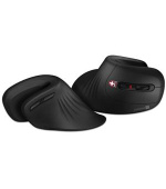 CONNECT IT FOR HEALTH ergonomická vertikální myš, (+ 1x AA baterie zdarma), bezdrátová, ČERNÁ