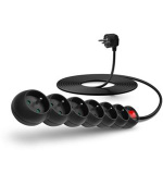 CONNECT IT prodlužovací kabel 230 V, 6 zásuvek, 2 m, s vypínačem (černý)