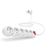 CONNECT IT prodlužovací kabel 230 V, 5 zásuvek, 2 m, s vypínačem (černý)