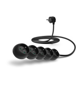 CONNECT IT prodlužovací kabel 230 V, 5 zásuvek, 3 m, bez vypínače (černý)