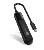 CONNECT IT USB-C hub USB 3.0, externí, ČERNÝ