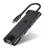 CONNECT IT Multi5in1 USB-C hub, 5v1 (USB-C,2xUSB-A,HDMI,RJ45),externí, ANTRACITOVÝ
