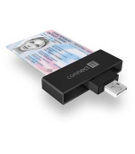 CONNECT IT USB čtečka eObčanek a čipových karet, ČERNÁ