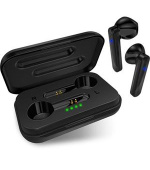 CONNECT IT True Wireless SONICBASS sluchátka do uší s mikrofonem, ČERNÁ