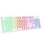 CONNECT IT Chocolate RNBW kancelářská podsvícená klávesnice (CZ + SK verze) WHITE