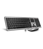 CONNECT IT Combo bezdrátová stříbrná klávesnice + myš, (+2x AAA +1x AA baterie zdarma), CZ + SK layout