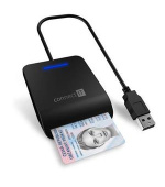 CONNECT IT USB čtečka eObčanek a čipových karet, ČERNÁ