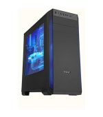 EVOLVEO T3, case ATX, 2x USB2.0 / 1x USB3.0 , 3x 120mm (modrý), černý s modrým podsvícením