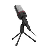 C-TECH Stolní mikrofon MIC-02, 3,5mm stereo jack, kabel 2.5m
