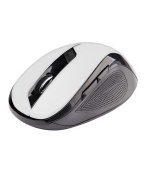 C-TECH myš WLM-02, černo-bílá, bezdrátová, 1600DPI, 6 tlačítek, USB nano receiver
