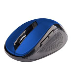 C-TECH myš WLM-02, černo-modrá, bezdrátová, 1600DPI, 6 tlačítek, USB nano receiver
