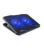 C-TECH Chladící podložka pro ntb CLP-140, 15,6", 2x 140mm, 2x USB, modré podsvícení
