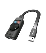 C-TECH PC externí zvuková karta SC-7Q, USB, 7.1 surround sound, audio switch