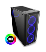 EVOLVEO Ptero Q1, case ATX , x RGB Rainbow Ring 120mm ventilátory , 2x 2,5 " SSD