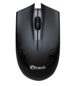 C-TECH myš WLM-08, černá, bezdrátová, 1200DPI, 3 tlačíteka, USB nano receiver