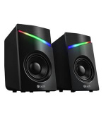 C-TECH reproduktory SPK-15, 2.0, 6W,  RGB podsvícení, 3,5mm jack, USB napájení, černé