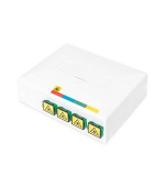 Digitus Kryt FTTH, 4x SC (APC) SX povrchová montáž a na DIN lištu