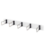 Digitus 1U kabelový spravovací panel 5x ocelové kroužky 40x75 mm, šedé (RAL 7035)