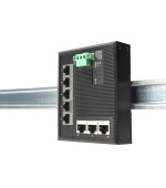 Digitus Průmyslový 8portový plochý přepínač 5 portů, DIN lišta, prodloužená rozsah teploty