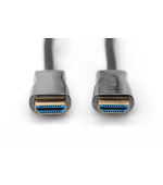 Digitus Připojovací kabel HDMI AOC s hybridním vláknem, typ A M/M, 30 m, UHD 4K@60 Hz, CE, zlatá, bl