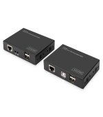 Digitus KVM Extender USB, 1 místní + 1 vzdálený uživatel do 200M (CAT5, UTP), rozlišení 1920X1080 při 60 Hz