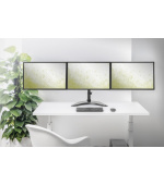 DIGITUS Univerzální stojan na tři monitory 13-27 ", 3x 8 kg (max.), Černý