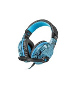Fury Herní sluchátka s mikrofonem Hellcat, drátové, modré podsvícení, jack 3,5mm, kabel délka 2m, černá