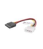 LANBERG Molex (M) na SATA (F) kabel 15cm