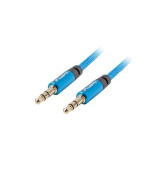 LANBERG Minijack 3.5mm M / M 3 PIN kabel 2m, modrý
