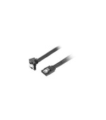 LANBERG SATA III datový kabel (6GB/S) F / F 30cm, úhlový, kovová západka, černý