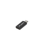 LANBERG adaptér USB-C (F) 2.0 na USB MICRO (M), černý