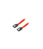 LANBERG SATA III datový kabel (6GB/S) F / F 30cm, kovová západka, červený