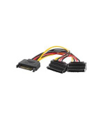LANBERG SATA (M) na 2x SATA (F) kabel 15cm, úhlový