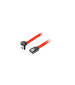 LANBERG SATA II datový kabel (3GB/S) F / F 50cm, úhlový, kovová západka, červený