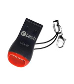 C-TECH Čtečka karet UCR-01, USB 2.0 TYPE A, micro SD