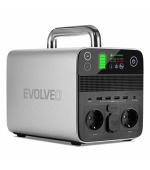 Evolveo PowerCharge 500, nabíjecí stanice, 20 Ah, 512 Wh, 2× 230 V zásuvka, 1× 12 V zásuvka, 4× USB-A, 1× USB-C