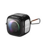 C-TECH reproduktor Impressio Qubis mini, bluetooth, čtečka, USB, AUX, RGB podsvícení, FM,USB-C