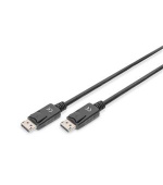 Digitus Připojovací kabel DisplayPort 1.2, DP M/M, 1,0 m, se západkou, Ultra HD 4K, bl