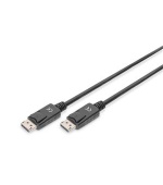 Digitus Připojovací kabel DisplayPort 1.2, DP M/M, 5,0 m, se západkou, Ultra HD 4K, bl